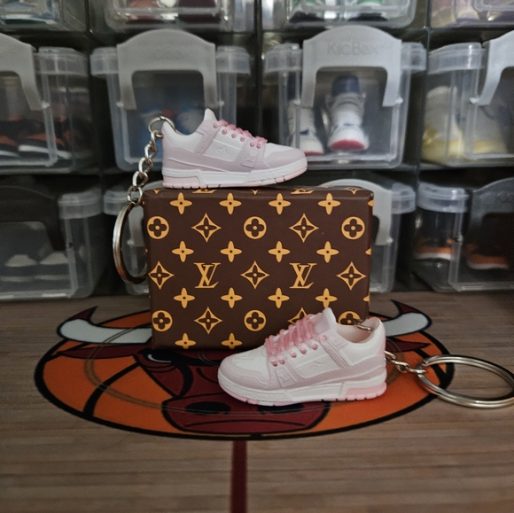 Other - Fashion pair of mini sneakers keychain.(Pink/White).